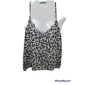 New Solene Fox, Animal Print Cami Cream/Purple, Woman's Size  Med. Retail $61.99